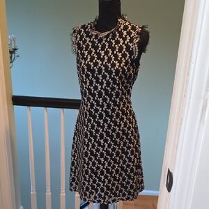 Fun Black and Cream Lace Dress